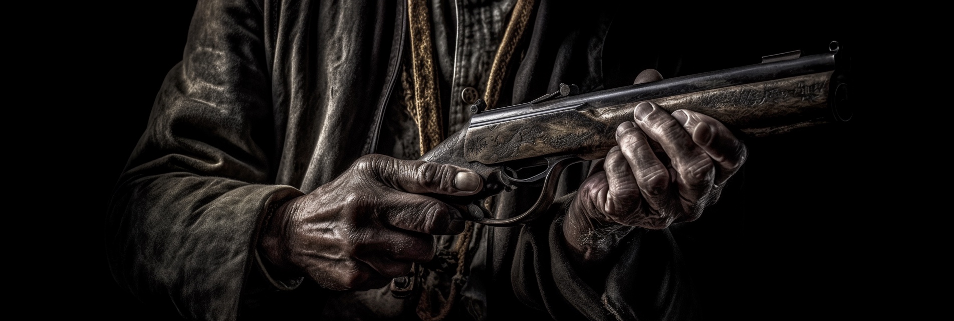 Renderman Detailed photograph of a cowboy holding his Winches 5d1a4ab6 37df 4787 95f0 c07dfef5170d 0