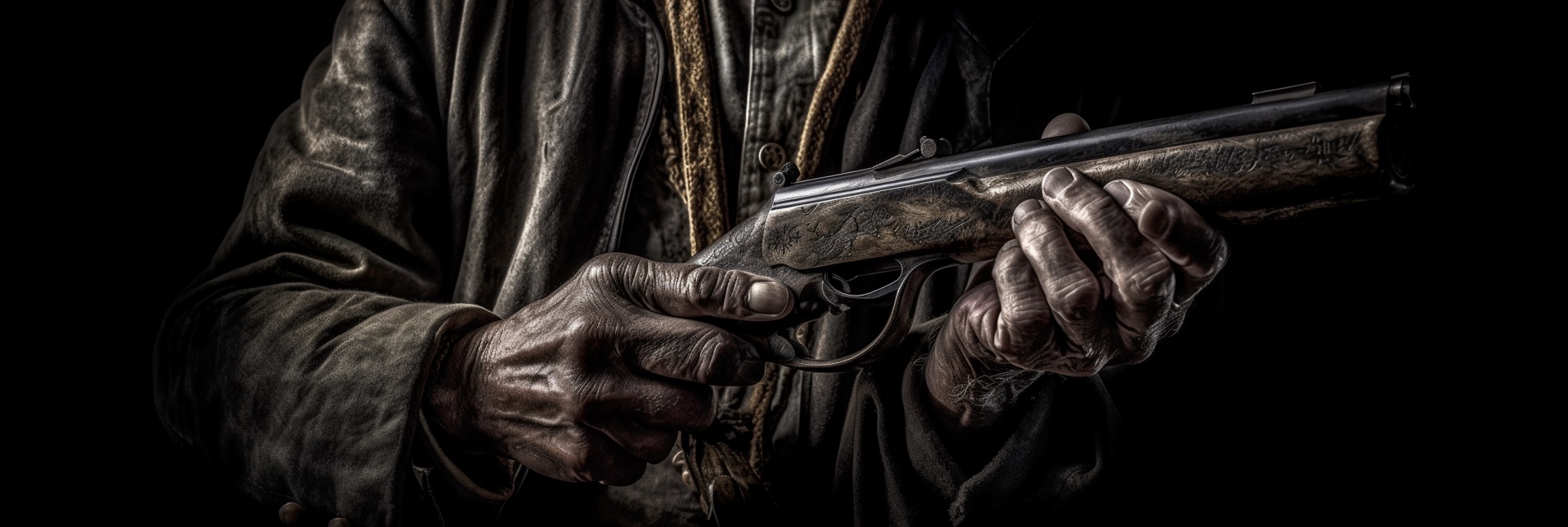 Renderman Detailed photograph of a cowboy holding his Winches 5d1a4ab6 37df 4787 95f0 c07dfef5170d 2