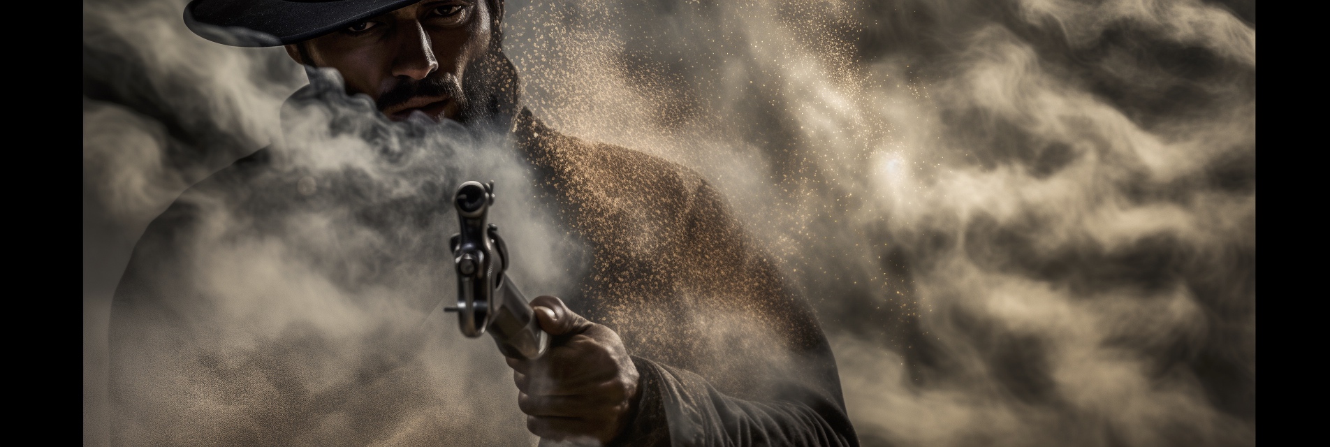 Renderman Detailed photograph of a cowboy holding his Winches 67d03003 1600 4c3f 9074 c3f66e22e9f6 0