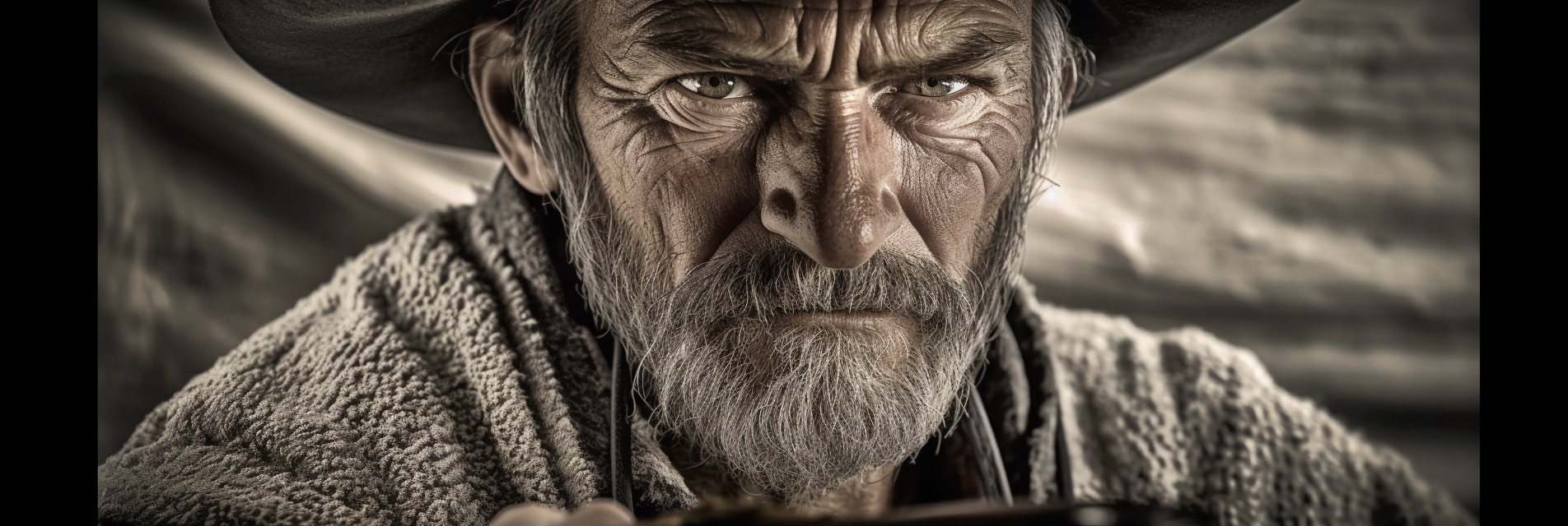 Renderman Detailed photograph of a cowboy holding his Winches 67d03003 1600 4c3f 9074 c3f66e22e9f6 2
