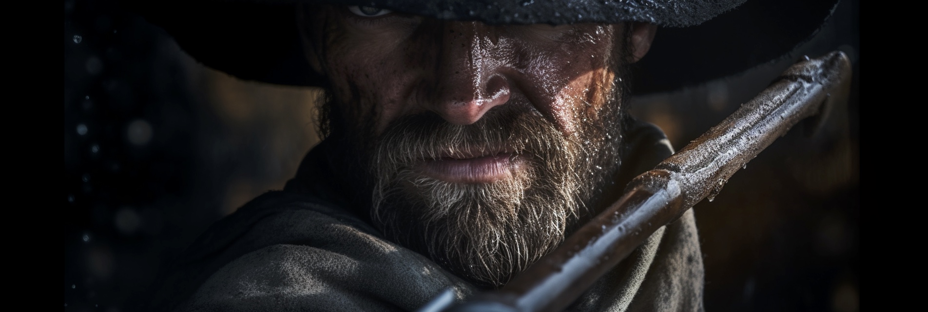 Renderman Detailed photograph of a cowboy holding his Winches cff5084d c18b 44fc 828f a0f9720812b4 2