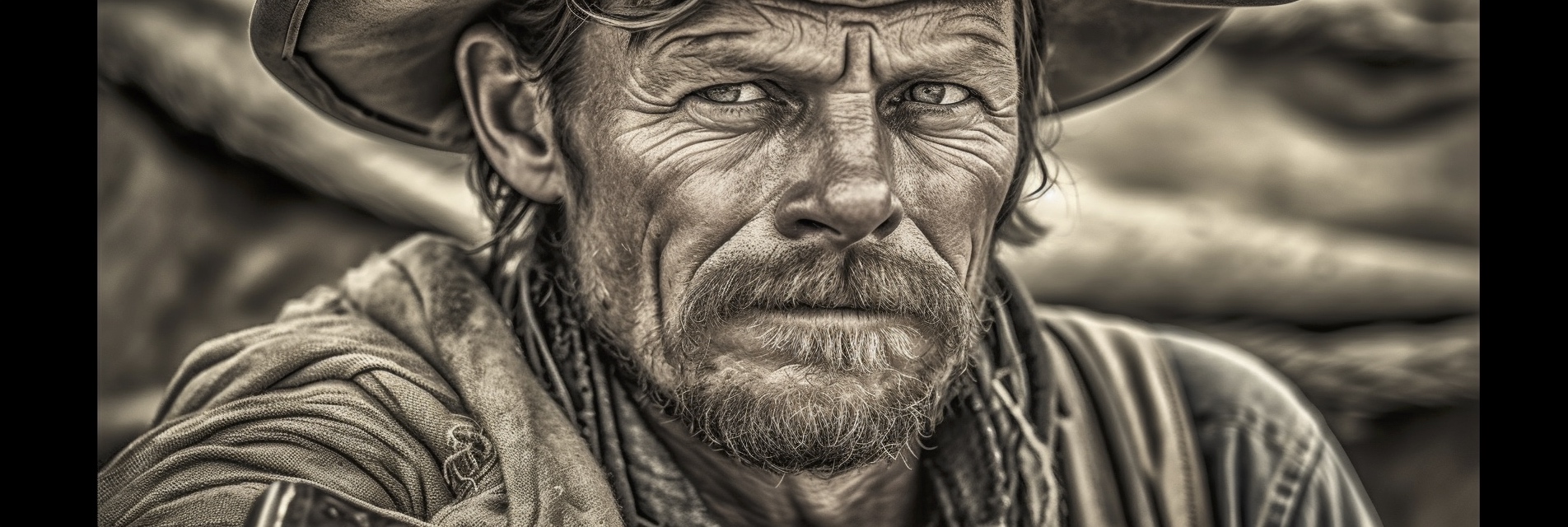Renderman Detailed photograph of a cowboy holding his Winches f8316b51 c0b1 4d6b 8ecd d11eeabc25dc 1