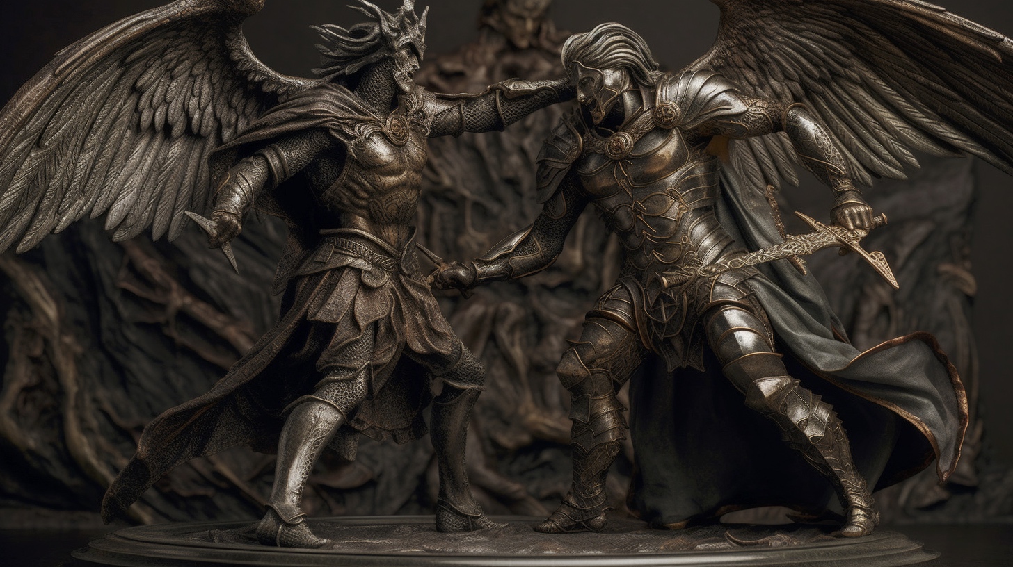 Renderman Dramatic battle scene of the archangel Michael lock 161eeb1f 65b5 494c 8813 2d472336c368 2