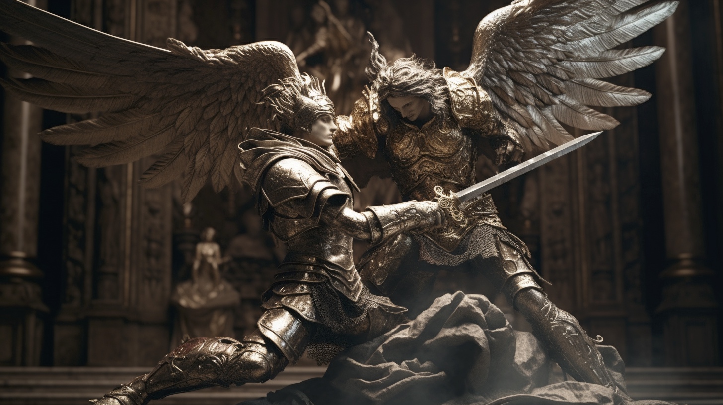 Renderman Dramatic battle scene of the archangel Michael lock 2460d97c 5b5c 4a8e 9eb1 a568df26a7e8 1