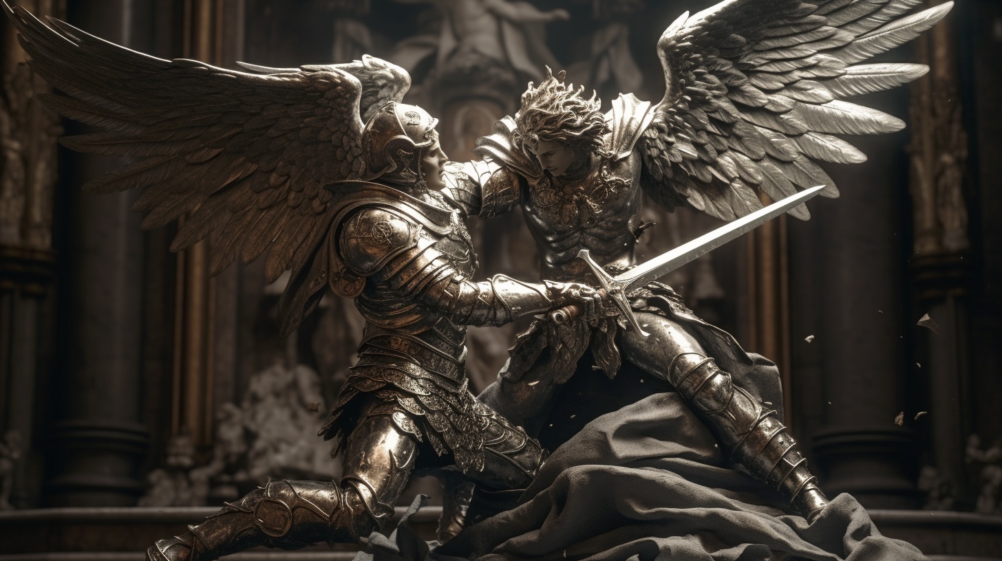 Renderman Dramatic battle scene of the archangel Michael lock 2460d97c 5b5c 4a8e 9eb1 a568df26a7e8 3