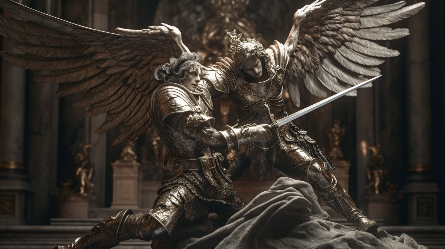 Renderman Dramatic battle scene of the archangel Michael lock 5f004ce1 54ab 4cbd b048 97edbe6c2dfd 2