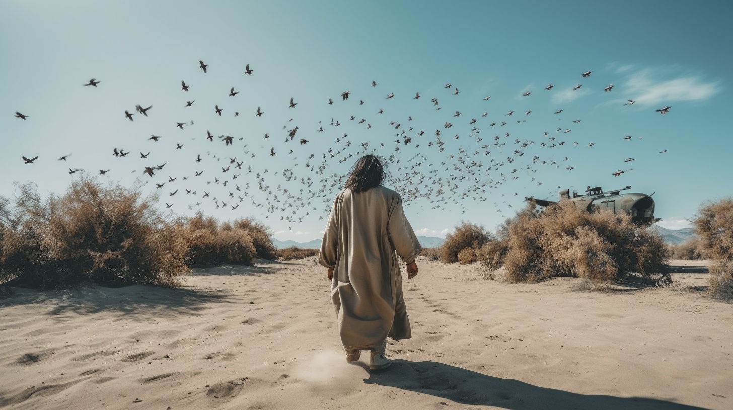 Renderman Epic and detailed wide angle shot of Jesus Christ f 0f2d3c61 b668 4944 bc1a 2a7b4252577e 0