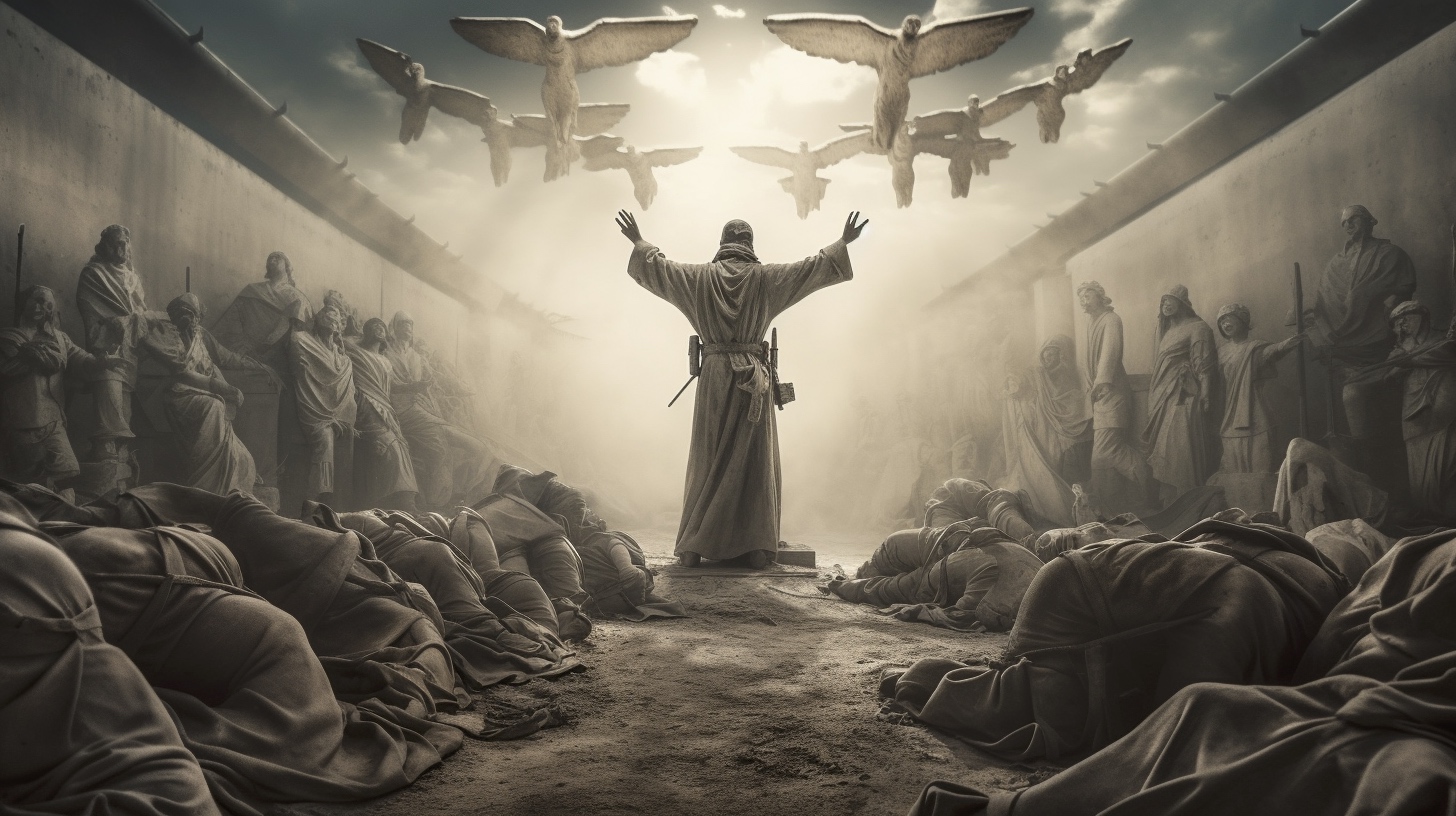 Renderman Epic and detailed wide angle shot of Jesus Christ f f29f40d3 e2c8 4468 a5b4 7bba759548e0 0