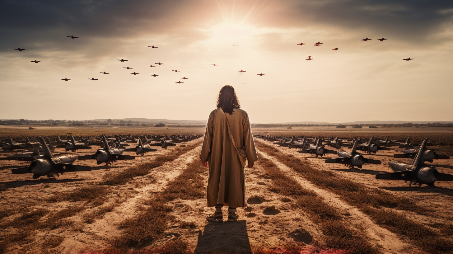 Renderman Epic and detailed wide angle shot of Jesus Christ f f29f40d3 e2c8 4468 a5b4 7bba759548e0 2