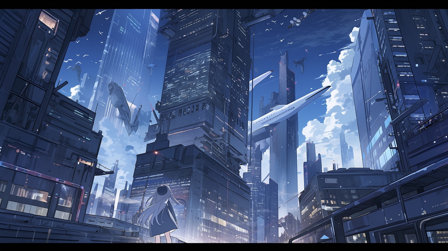 Renderman Futuristic cityscape inspired by Blade Runner and S ef4a6500 02ce 485d 9e13 7737adc8549b 0