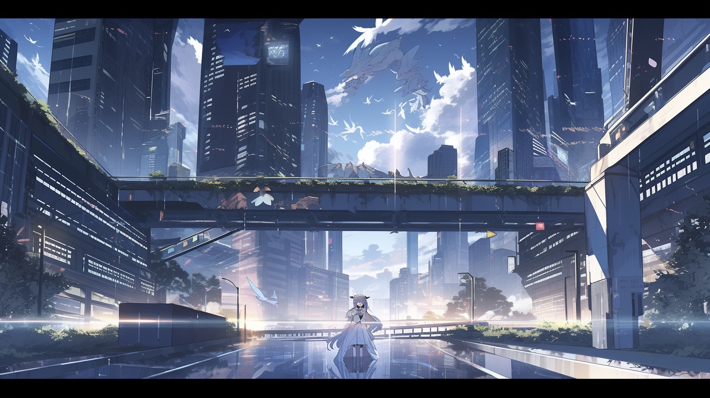 Renderman Futuristic cityscape inspired by Blade Runner and S ef4a6500 02ce 485d 9e13 7737adc8549b 1