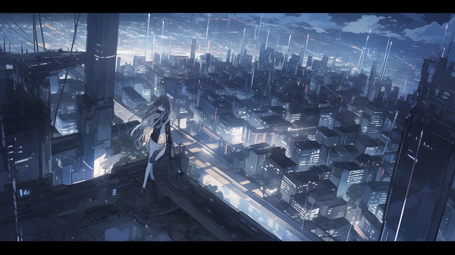 Renderman Futuristic cityscape inspired by Blade Runner and S ef4a6500 02ce 485d 9e13 7737adc8549b 3