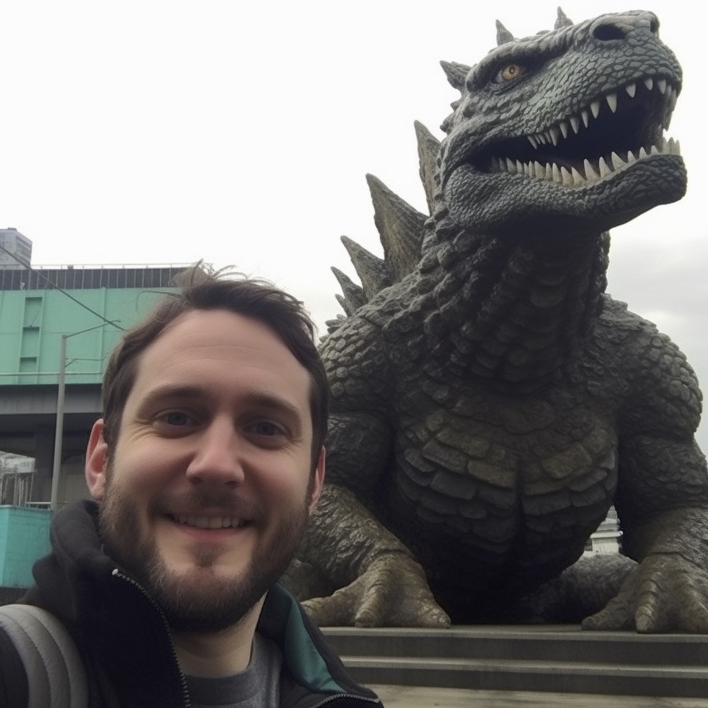 Renderman Godzilla selfie   quality 2   stylize 750   v 5 6fe5fc88 f188 4daa 96c6 39f9afa9cec9 3
