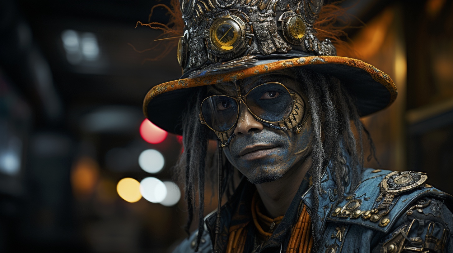 Renderman Graphic image of a cowboy samauri Enchanting Cyber  4abf1cd9 5346 4d84 9f04 edbf38a2ad11 2