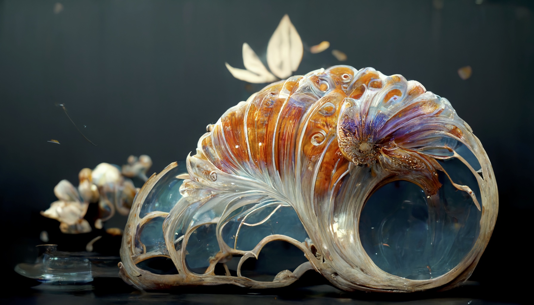 Renderman a beautiful glass chambered nautilus 3D unreal engi 600f64b4 419d 4818 a20b 80d9f26cade3 0
