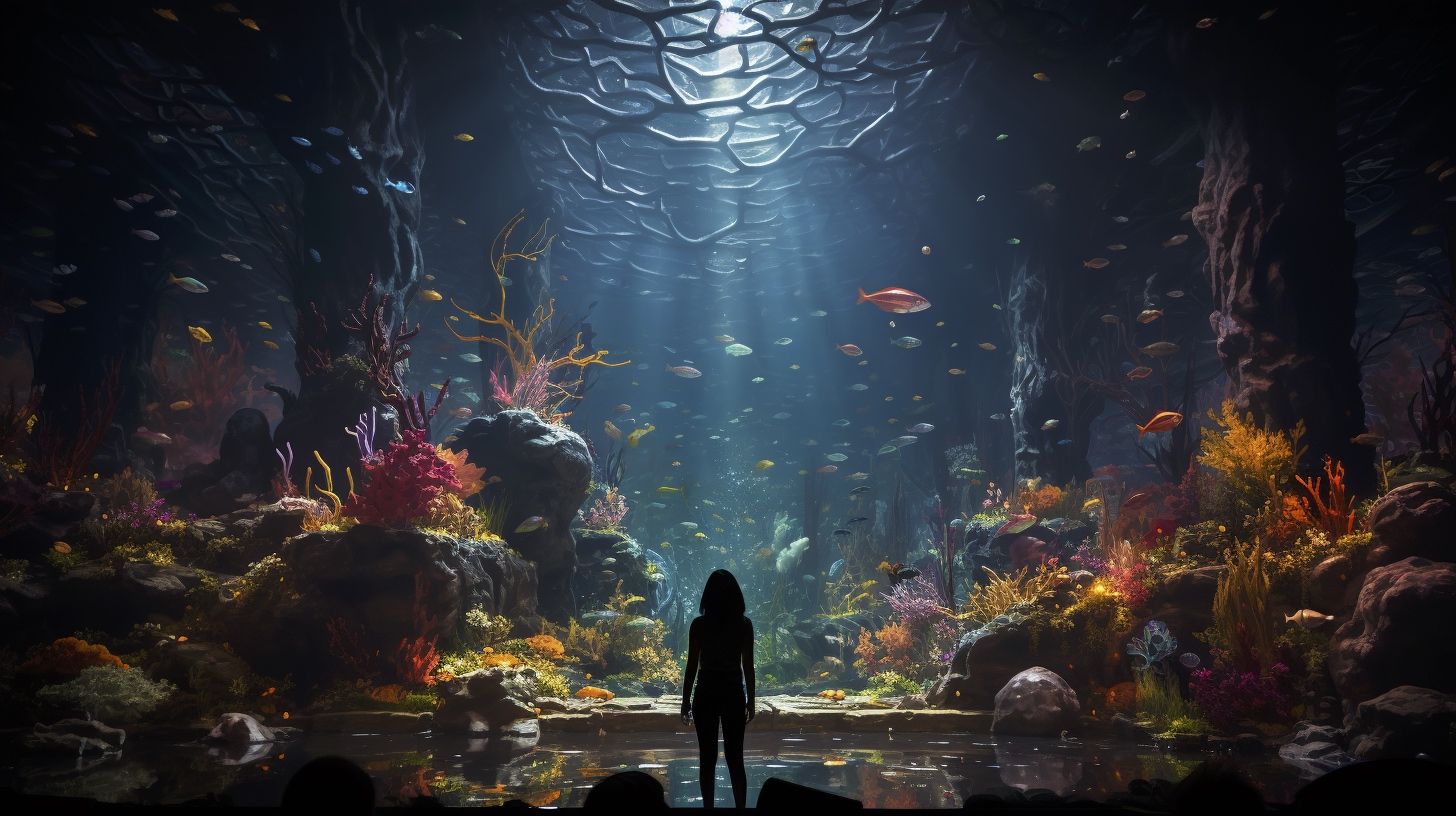 Renderman a beautiful underwater scene in a tornado of pixies a a599136b f163 469f b967 f047089f43c6