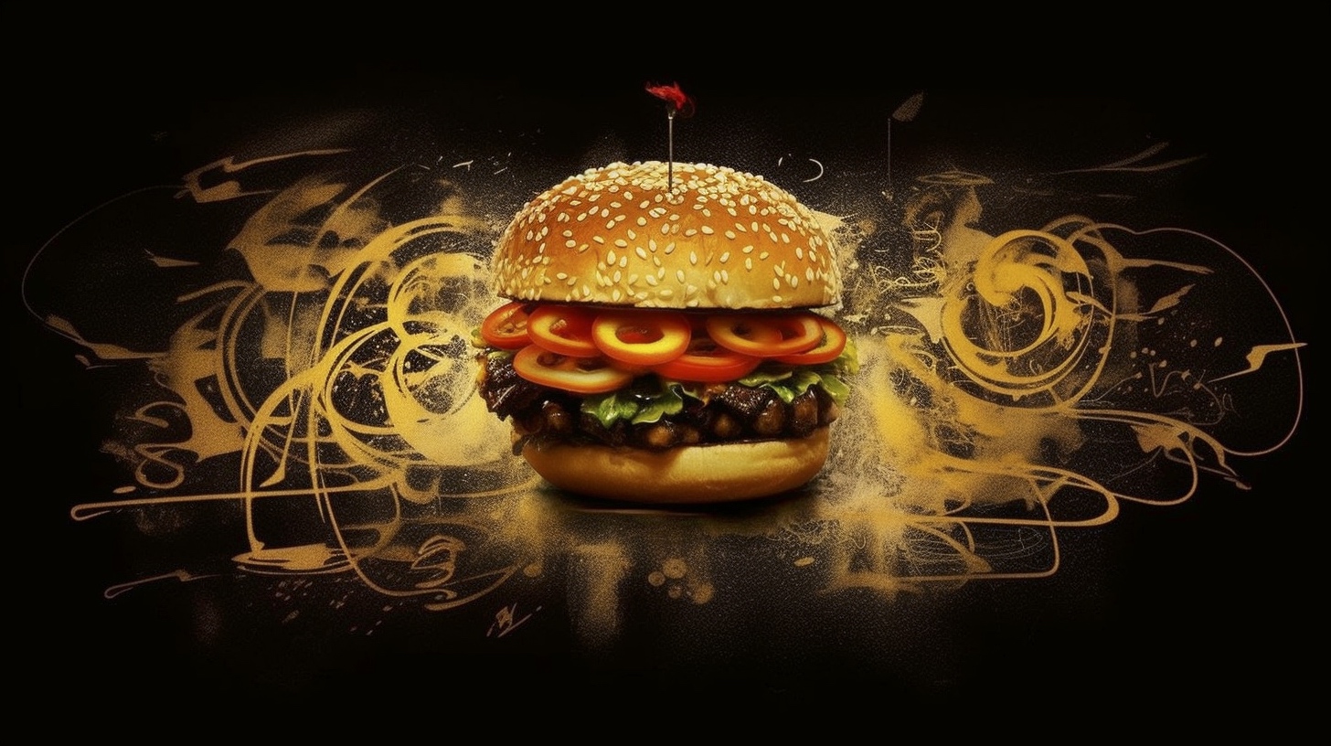 Renderman a cheeseburger  in the style of calligraphy 2   ar 16 acd6281a 8ed9 4abb 8131 ac3999d268e4