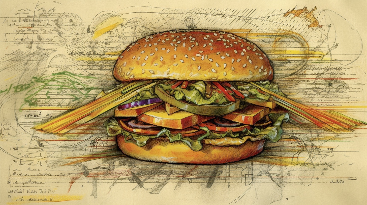 Renderman a cheeseburger  in the style of spencerian script   d95080ab 0ae7 47c4 83d6 8659d19f60ad 3
