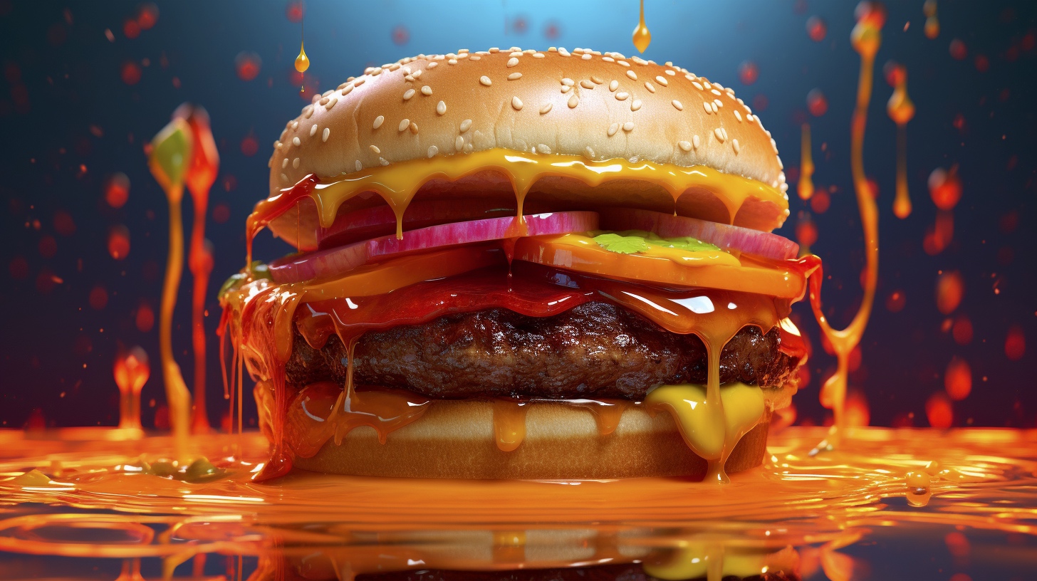 Renderman a cheeseburger  in the style of the Art Infomel   a 625082b5 5ab1 45b3 8cf9 9ae5d748404e 1