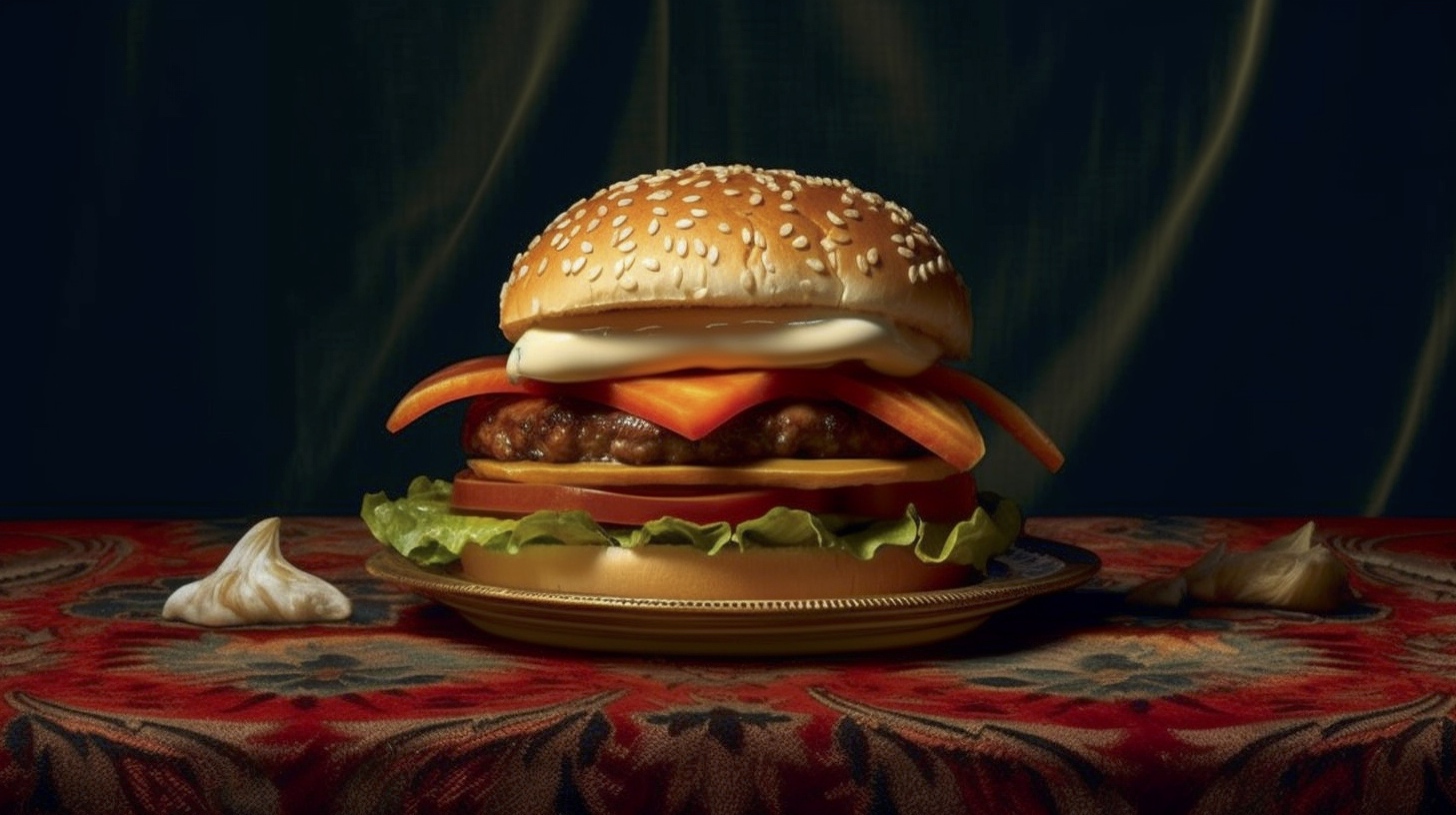 Renderman a cheeseburger  in the style of the mannerism   ar  1bff5acd 805a 4f9b a1a5 e4f6ca739bdd 1