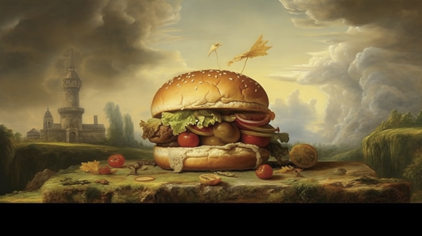 Renderman a cheeseburger  in the style of the mannerism   ar  1bff5acd 805a 4f9b a1a5 e4f6ca739bdd 2