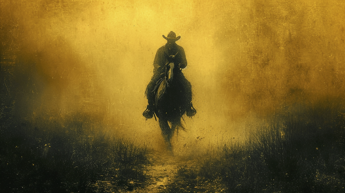 Renderman a cowboy riding a horse in the style of surrealism mi 8a6b748a 660a 43af b914 2c2e54b3198d