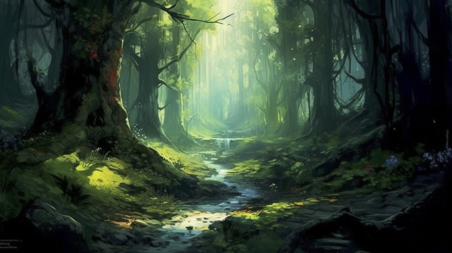Renderman a forest  in the style of the Art Infomel   ar 169  48bc5b80 d44d 46a5 8fb5 024c42fd5529 3