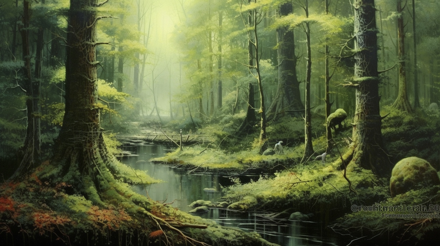 Renderman a forest  in the style of the Grasaille   ar 169    bd673c85 b45c 4f6d 98ae 4eb55c100c93 0