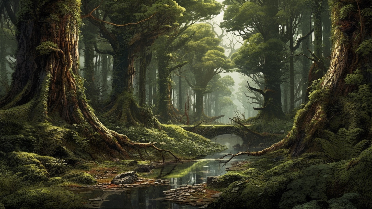 Renderman a forest  in the style of the Grasaille   ar 169    bd673c85 b45c 4f6d 98ae 4eb55c100c93 3