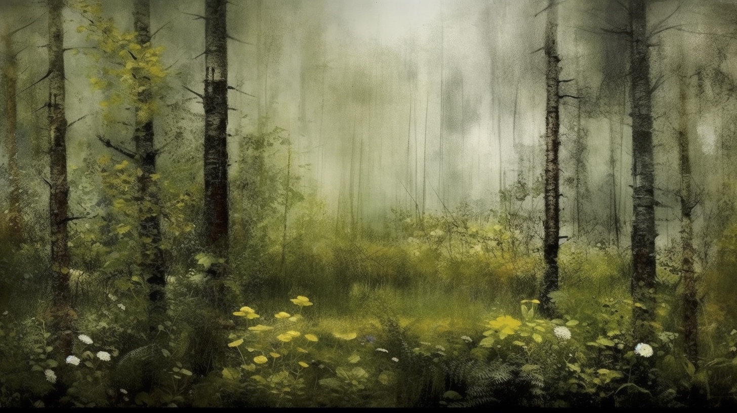 Renderman a forest  in the style of the Metaphysical art move 89c1107a 6061 4bd6 b059 254898035093 0
