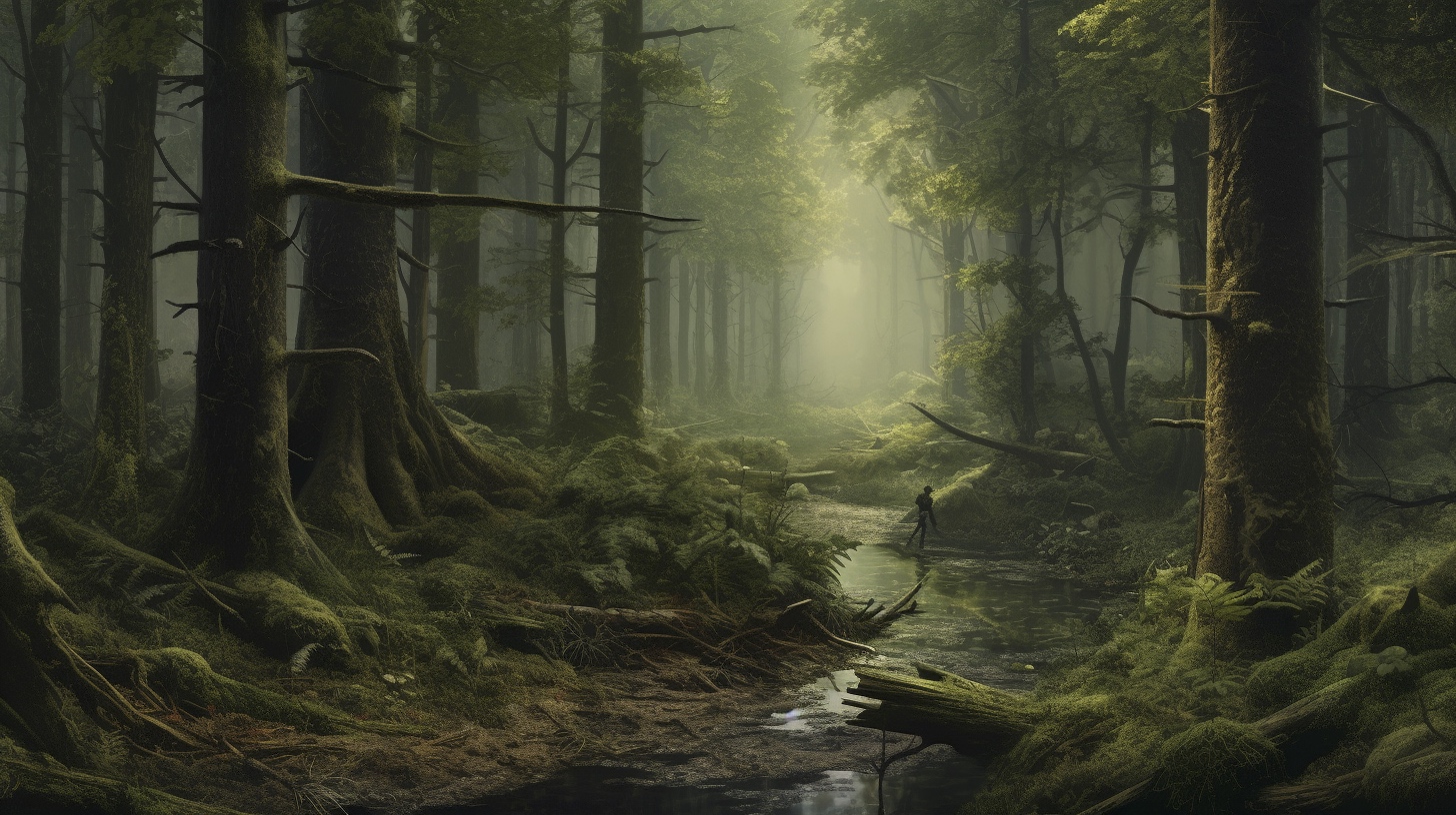 Renderman a forest  in the style of the mannerism   ar 169   qu d14cfc4a 4293 49cf 9f0c d56572f53520