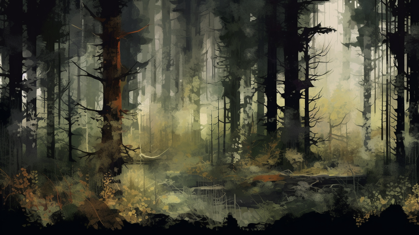 Renderman a forrest  in the style of calligraphy 2   ar 169   q 0423aa20 21cb 4acf 8af4 3b7d119fa163