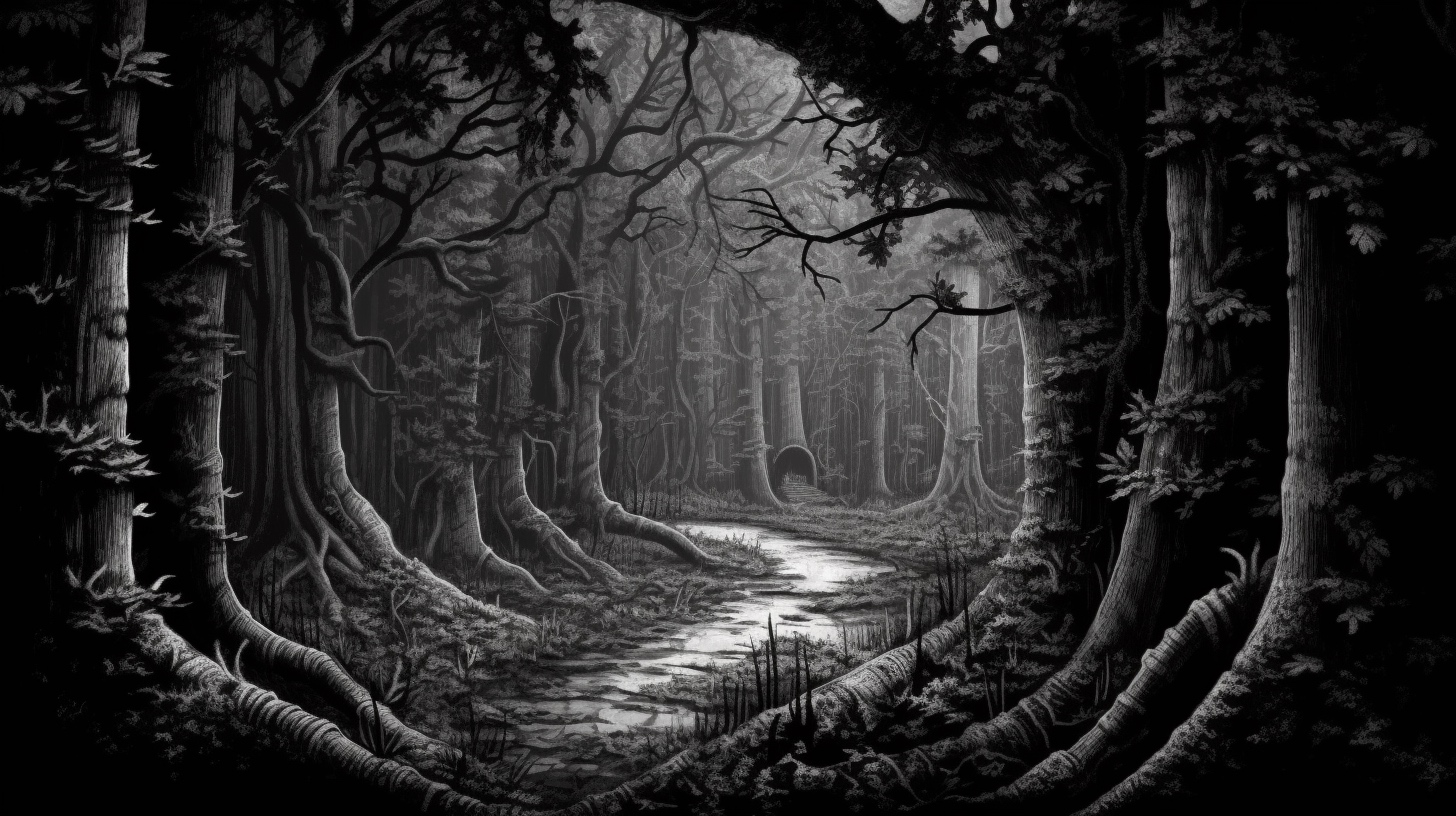 Renderman a forrest  in the style of the Ashcan School 2   ar 1 423818d8 9e12 4e50 9ea0 87e2def7a21e