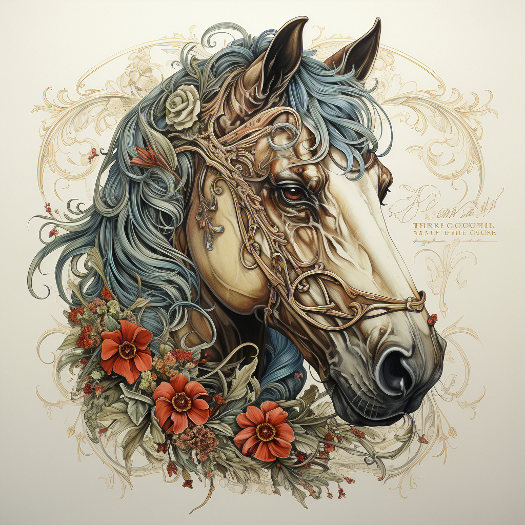 Renderman a horse in the style of Spencerian Script   quality 52b76702 3fe2 4d16 8b5e a9a13a2409df 0