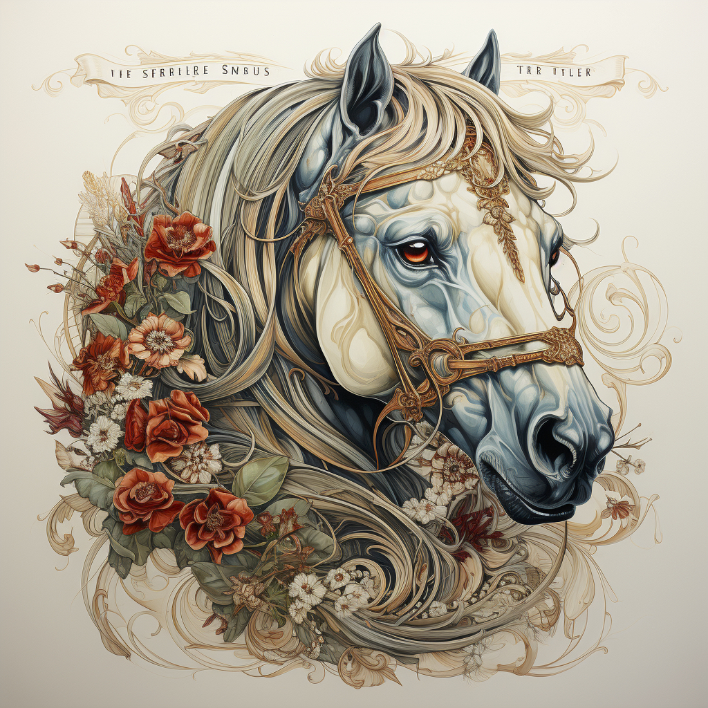 Renderman a horse in the style of Spencerian Script   quality 52b76702 3fe2 4d16 8b5e a9a13a2409df 2