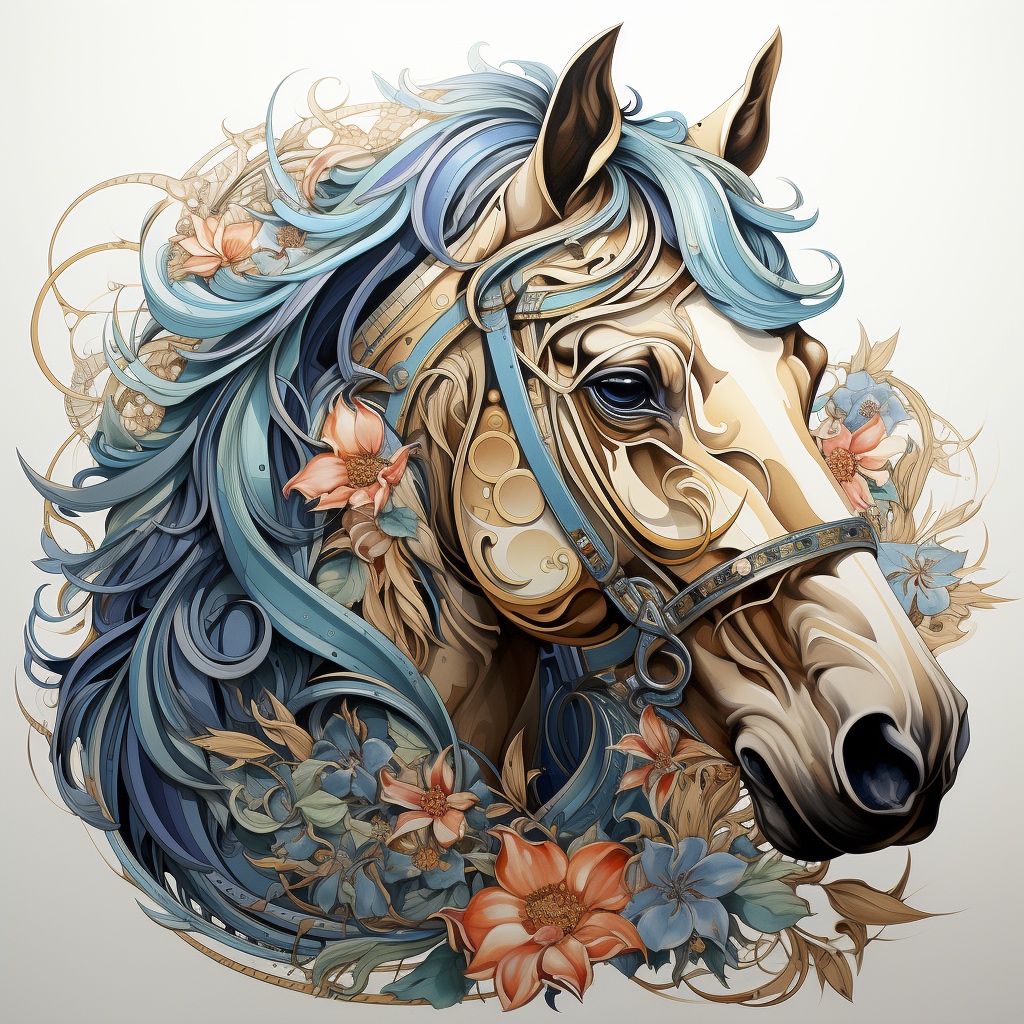 Renderman a horse in the style of Spencerian Script   quality c361db2a 9892 45da 8440 204b15126b3f 1