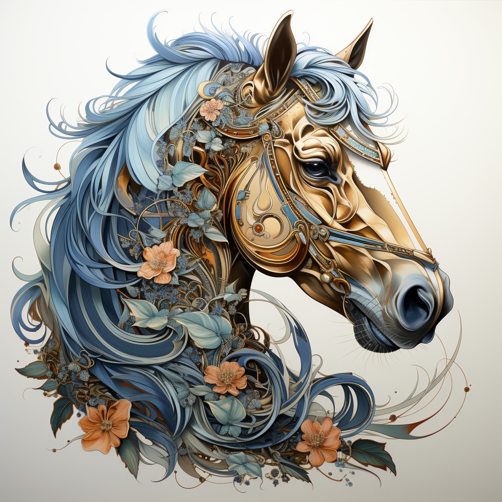 Renderman a horse in the style of Spencerian Script   quality c361db2a 9892 45da 8440 204b15126b3f 3