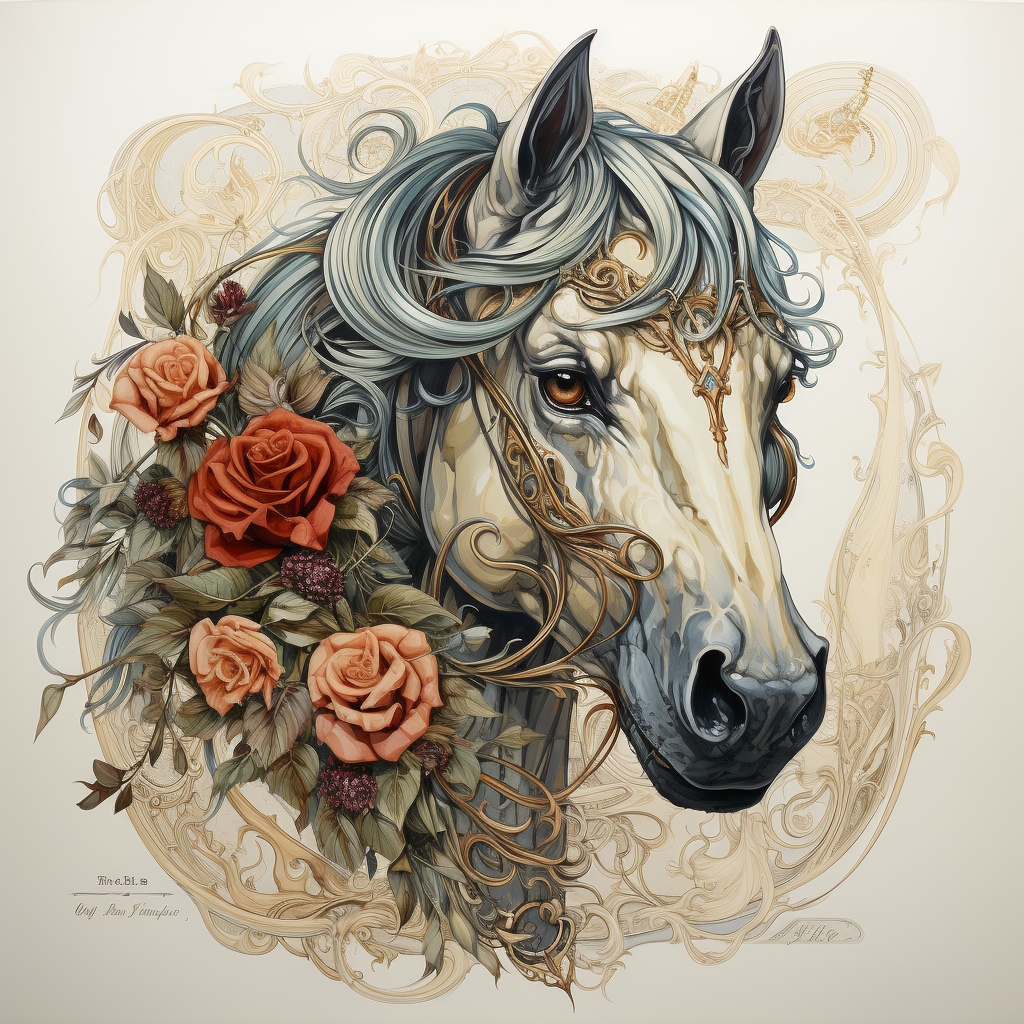 Renderman a horse in the style of Spencerian Script   quality ed2eed2d 3564 49cf b1bb 9f3fce814e5c 0
