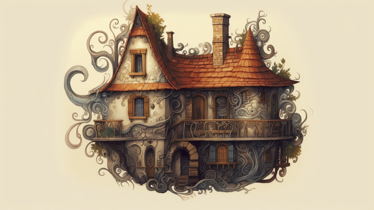 Renderman a house  in the style of calligraphy 2   ar 169   qua efa2b0e7 7f7c 4a83 bfe7 0062712fddf7