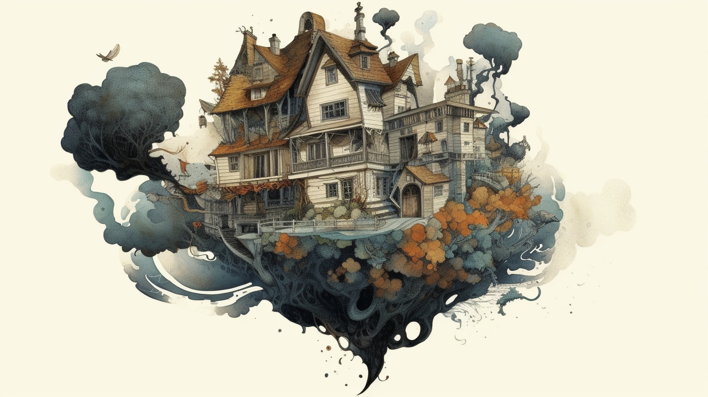 Renderman a house  in the style of cartography art flourish 2   2ee06f6f ebb0 4faf b9fd 8aa0a06655ee
