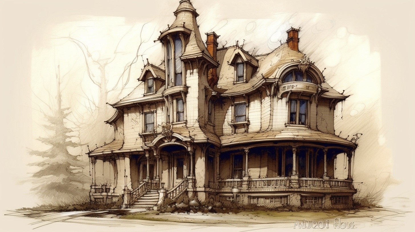 Renderman a house  in the style of spencerian script   ar 169   6ce750ab 971a 483f 83c2 5af8e6de559c