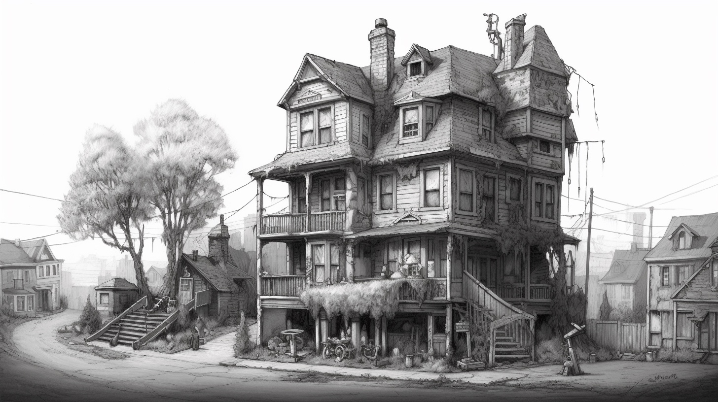 Renderman a house  in the style of the Ashcan School 2   ar 1 d60ab9f9 08a0 40ca 93c1 c40aad478ff8 0