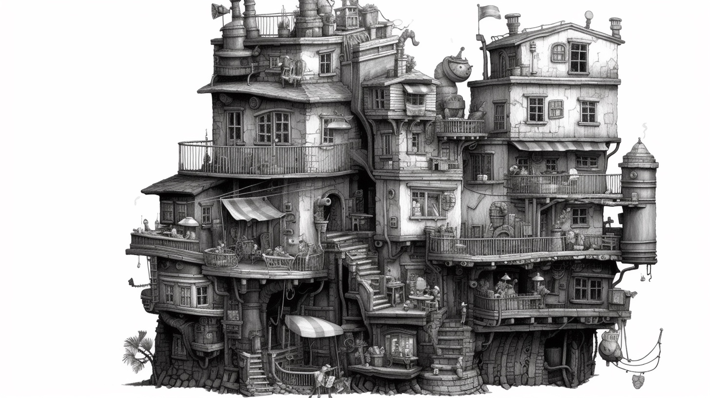 Renderman a house  in the style of the Ashcan School 2  isome 830186c0 3fab 4dce 8429 dca6e3283826 0