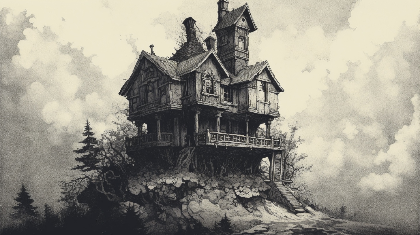 Renderman a house  in the style of woodblock printing 2   ar  a995cc31 170d 4868 8bdd 16e26b0f1b91 3