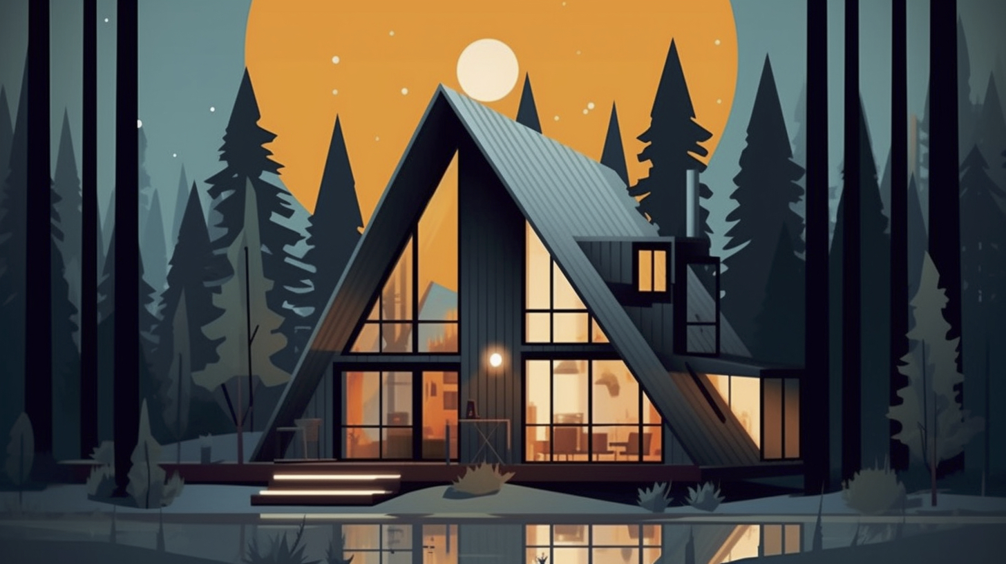 Renderman a house in the style of Gothic and Midcentury Moder c64fdfbf 2486 444f ad30 a718047e5c40 3