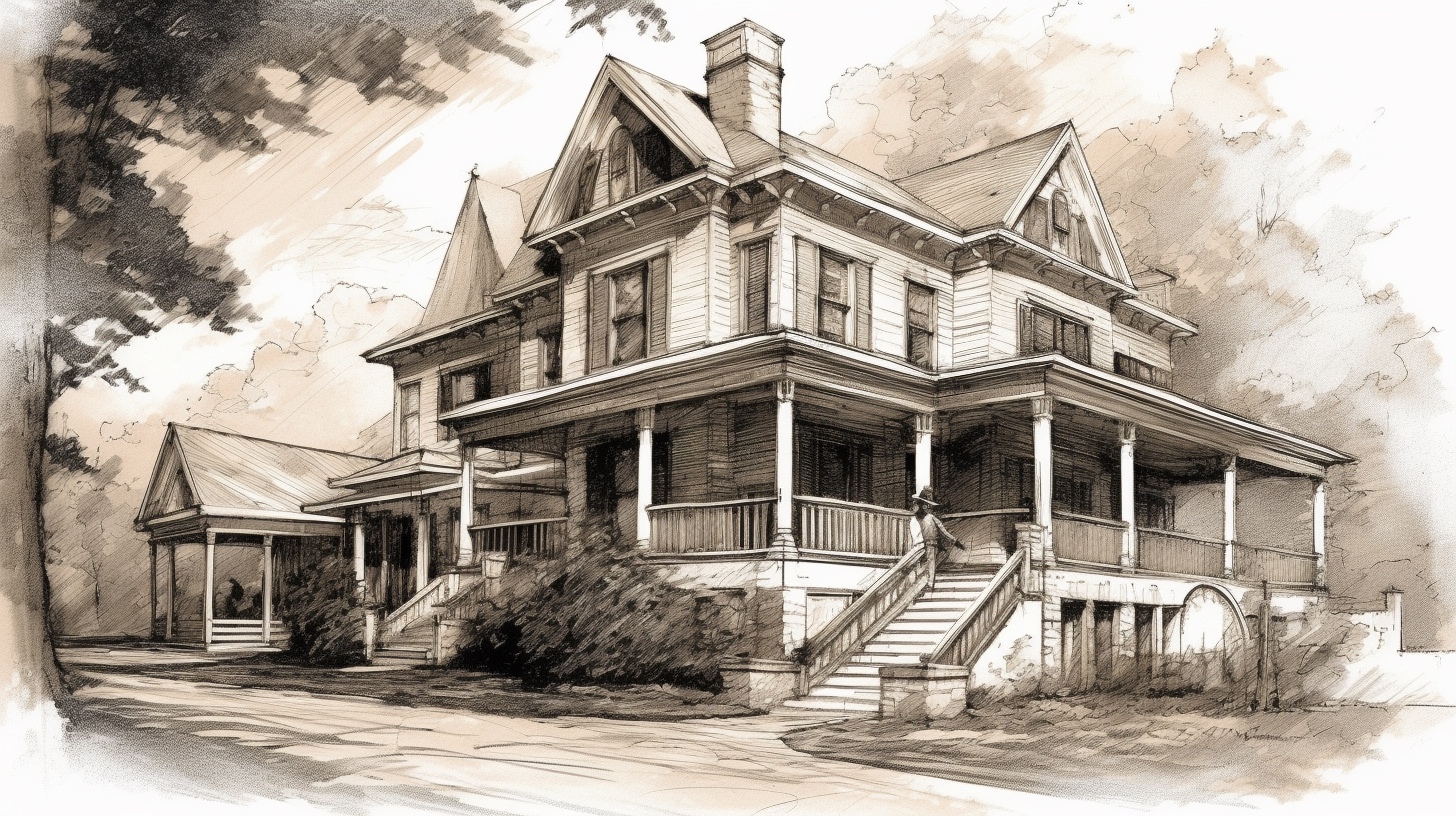 Renderman a house in the style of Spencerian Script   ar 169    237bc471 7fa5 46ae bb3d abc1adb9316a