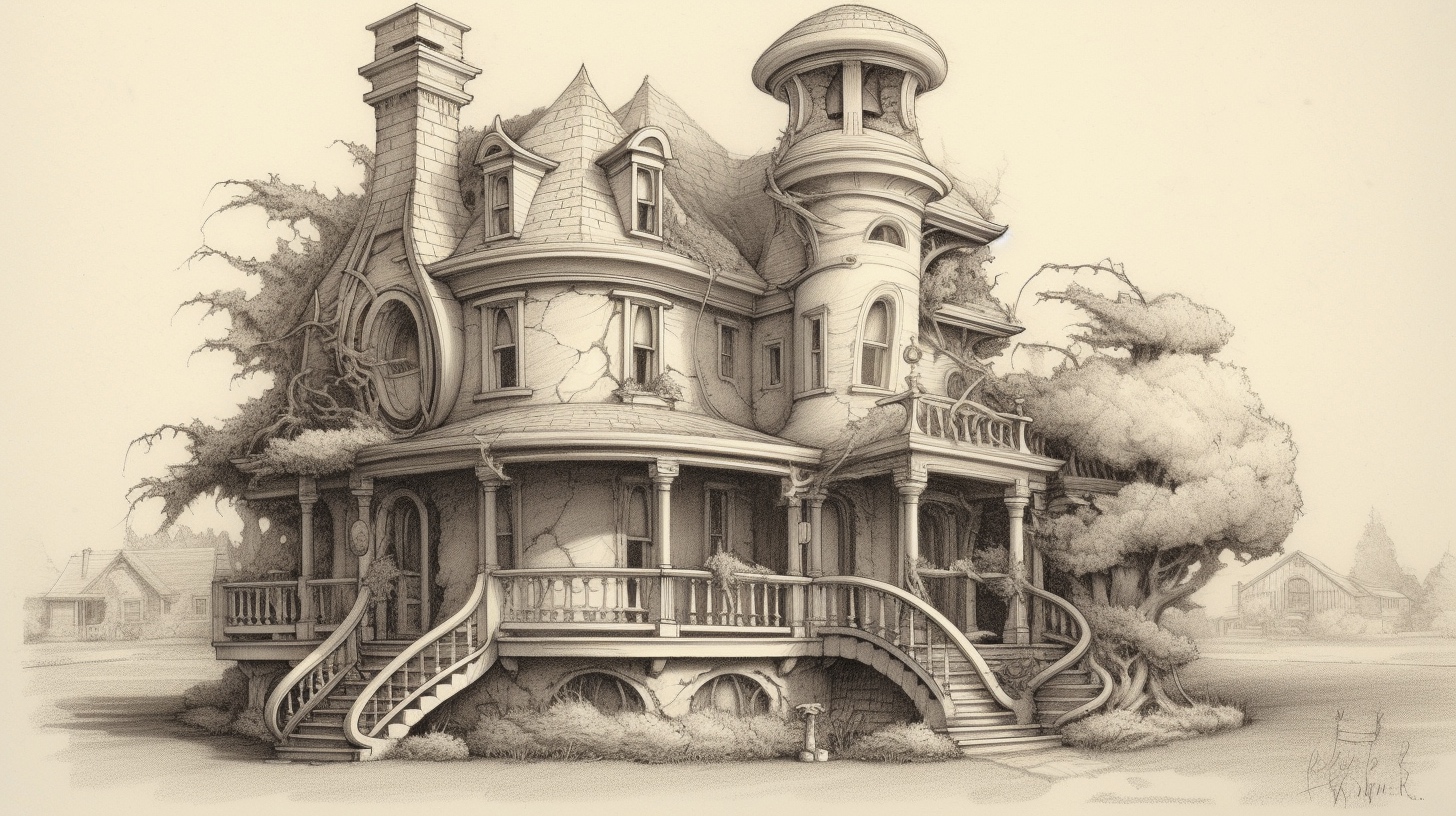 Renderman a house in the style of Spencerian Script   ar 169  544488a8 f649 41c8 9a1c 1988fa34343e 3