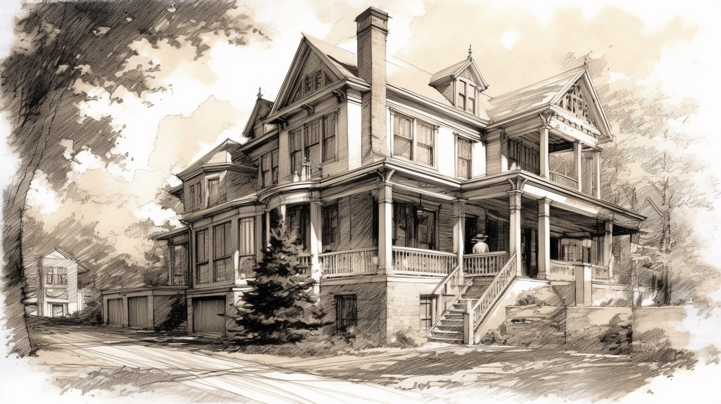 Renderman a house in the style of Spencerian Script   ar 169  dc4f274b 0055 42ad 8114 6f64fae3c737 0