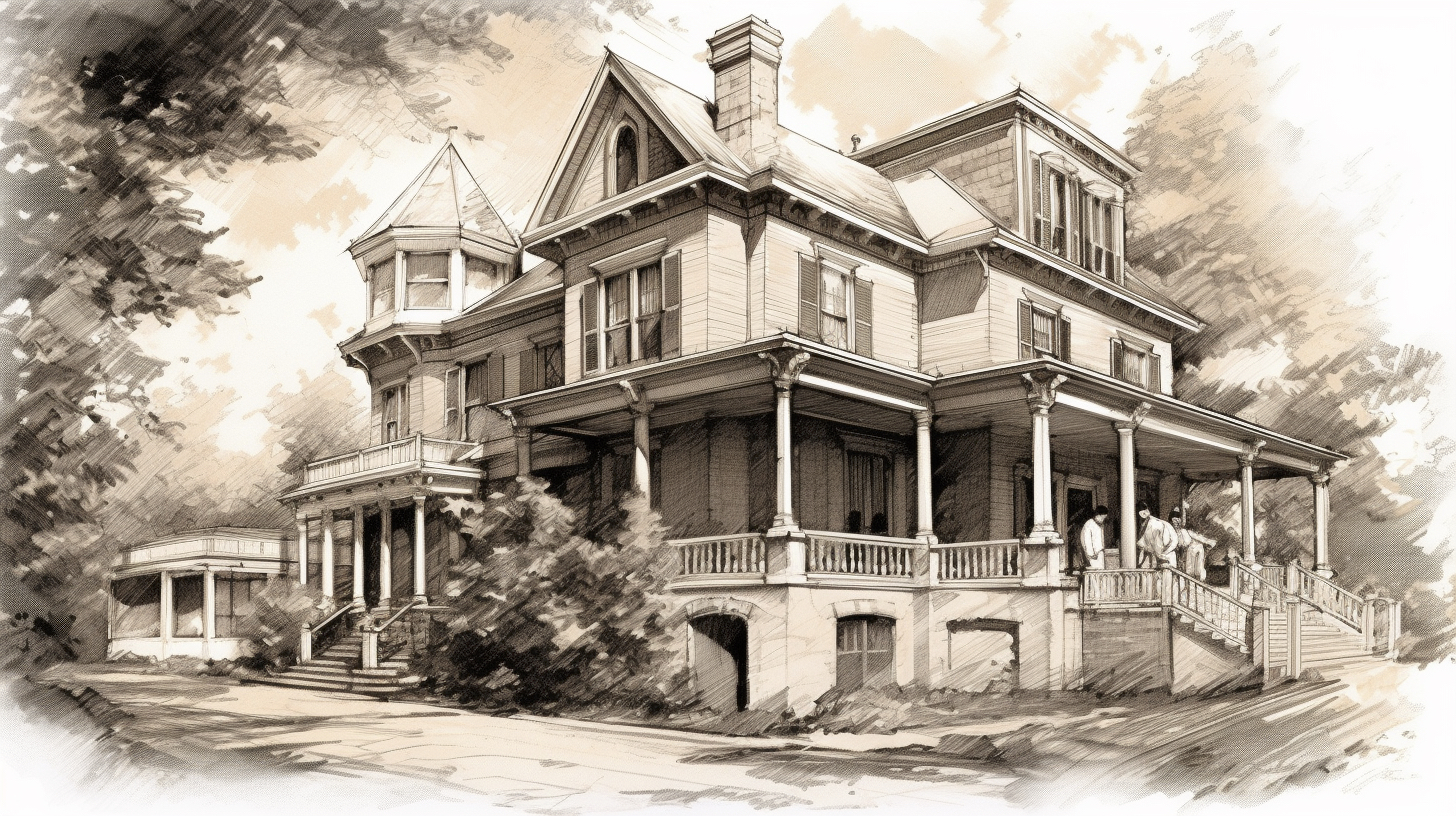 Renderman a house in the style of Spencerian Script   ar 169  dc4f274b 0055 42ad 8114 6f64fae3c737 3