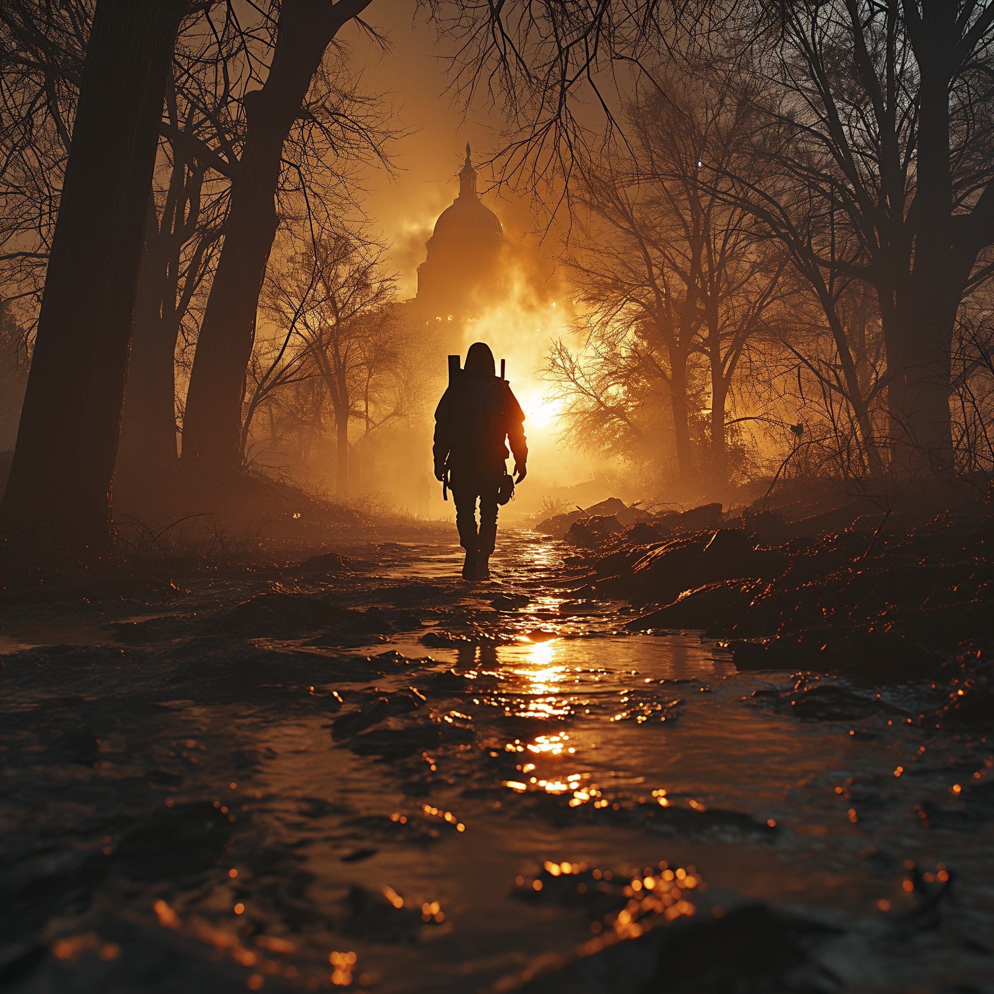 Renderman a low angle camera shot of a nomad walking through a  d3cbe661 d3de 414f a8ae 3682413cc0a3